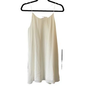 NWT Blush off-white racer back mini length semi sheer dress size medium